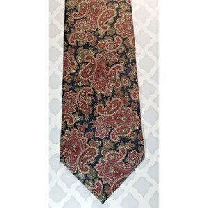 Oscar De La Renta Men's Neck Tie Couture Collection Paisley Pattern Designer
